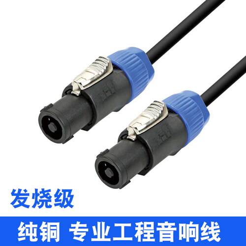 专业四芯欧姆头音响连接线NL4FC