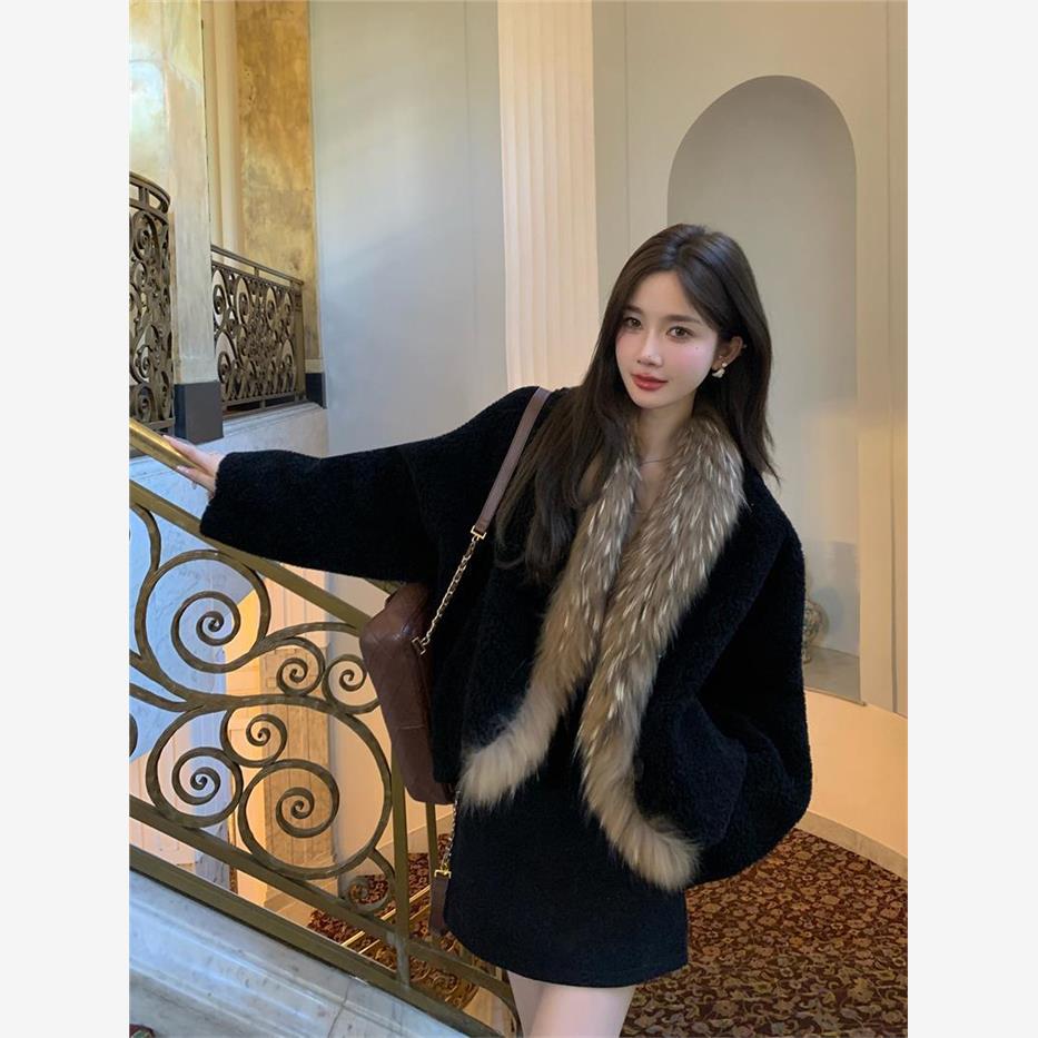 黑色毛衣女秋冬慵懒风外