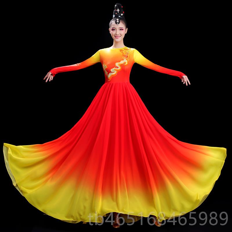 高档开场舞大摆裙0演出服演女气224大新款大型歌伴舞舞台表绽放舞