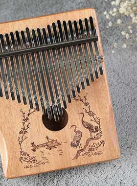 高档21音拇指琴m卡林巴琴水晶电k箱手指琴alib便a携学生儿童乐器