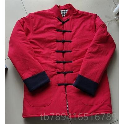 高档保冬季暖中盘扣冬唐式装棉袄男中老年棉服加厚棉衣季冬装夹棉