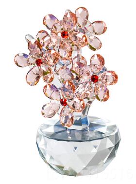 高档特居价新品 晶梅水花摆件办公室家客厅玄关橱窗装饰花花艺摆