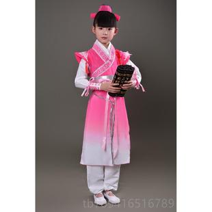 高档儿童弟国子规三字经演出游子吟出服装武侠服服儿童学演服表演