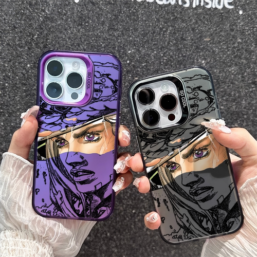 苹果16潮酷jojo高级感iPhone14plus彩银13适用一加12手机壳硬15ProMax创意真我gt7pro新款荣耀x70i时尚iqooz9
