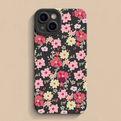 华为PURA90ins风iPhone16pm手机壳13软红米K90MAX瞳眼小众苹果15Plus适用14ProMax夏日满屏花朵VIVOX300ULTRA