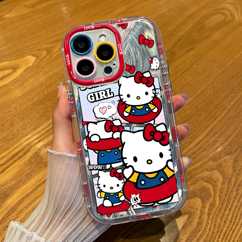 iPhone13手机壳hellokitty猫12适用17少女心15ProMax可爱羽纱泡芙软14苹果16荣耀畅玩70PLUS卡通小米CIVI5PRO
