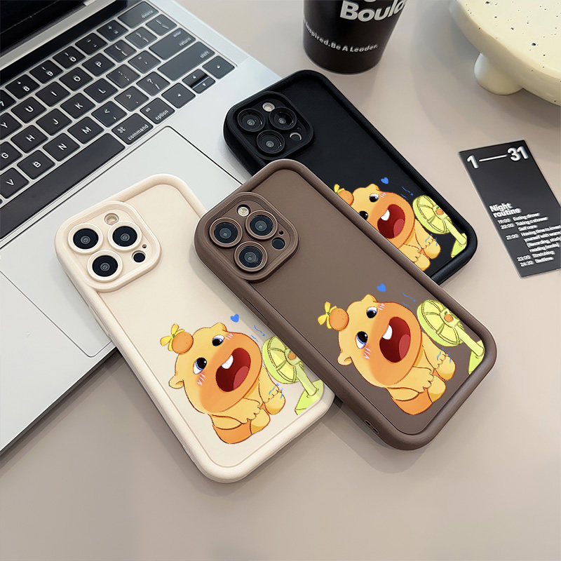 iPhone13p适用12ProMax软16plus手机壳11吹风扇水豚噜噜苹果15卡通OPPOReno14可爱红米K80糖果荣耀400创意s30