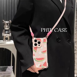 OPPOReno15适用13斜挎挂绳华为Mate80小清新苹果16plus手机壳软17ProMax防摔iPhone14花朵西瓜荣耀500ins风a9