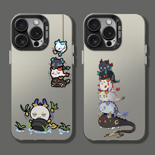 可爱龙泡泡手机壳彩银iPhone12创意硬小米15SPRO适用16PLUS苹果14ProMax一加13T卡通红米K80至尊版OPPOFINDX8
