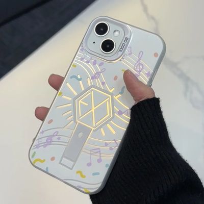 17ProMax苹果13彩银EXO应援棒周边15荣耀POWER手机壳ins风16PLUS创意适用iPhone14硬Nova12新款真我NEO7TURBO