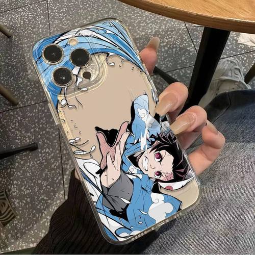 鬼灭灶门炭治郎手机壳16PLUS一加15适用17ProMax卡通软iPhone14苹果13红米TURBO4PRO透明12动漫OPPOFINDX9PRO