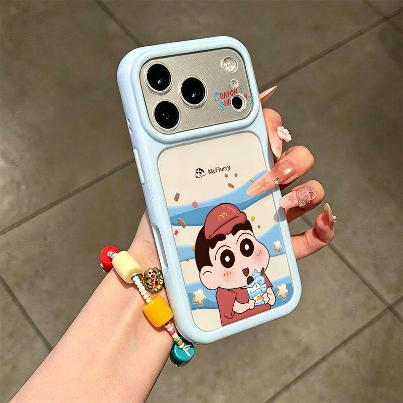 可爱适用iPhone12苹果14大视窗硬创意15PLUS适用OPPORENO16手机壳13ProMax星空壳17M记小新冰淇淋适用VIVOS60