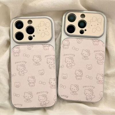 手机壳卡通iPhoneAir少女心15Pro线条kt猫苹果16大视窗13pm可爱17ProMax适用女款14plus