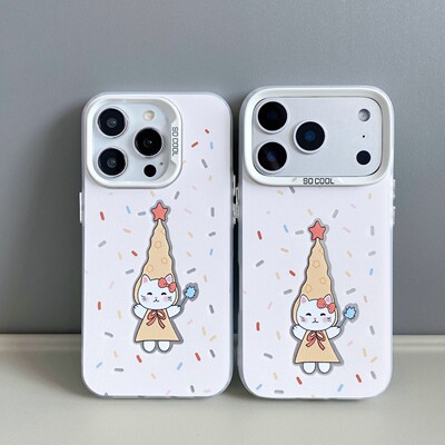 OPPORENO16卡通荣耀x80i可爱长帽子猫咪苹果12创意iPhone13彩银17ProMax硬华为NOVA15适用14PLUS高级感手机壳