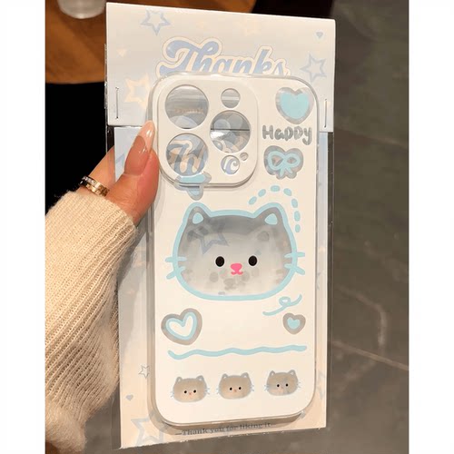 ins风IQOO13镂空猫咪iPhone16手机壳X200PROMINI软15PLUS苹果12ProMax可爱NOTE14适用OPPOA3荣耀300ULTRA创意