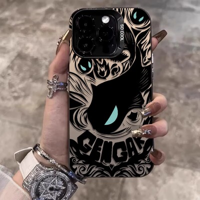 mate70潮酷耿鬼14promax彩银红米TURBO4适用小米15Ultra手机壳苹果12个性13硬iPhone16plus创意华为PURA80PRO