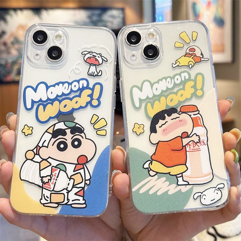 华为Mate60适用13ProMax睡衣可爱小新16透明软苹果12iPhone15plus手机壳14卡通红米K70ULTRA少女心真我gt7pro
