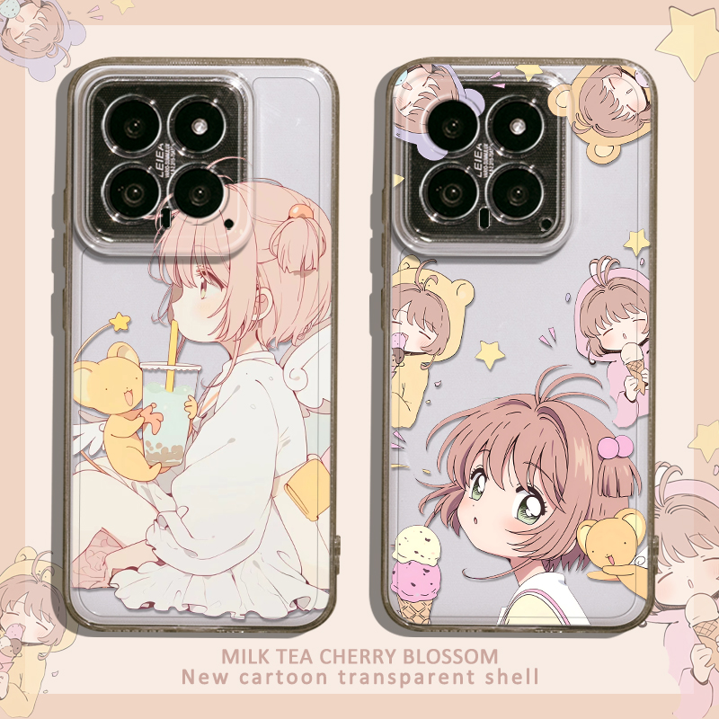 高颜值16ProMax卡通OPPOFINDX8少女心百变小樱OPPOReno13真我neo7苹果15适用透明软小米12闺蜜手机壳iPhone14