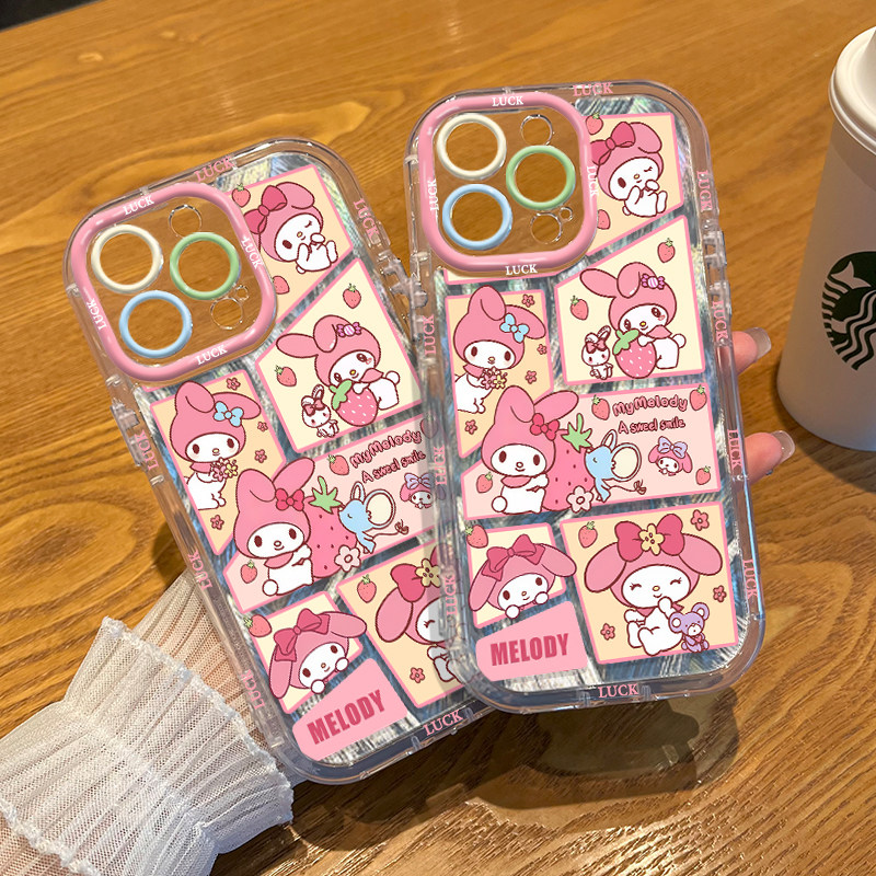 iPhone16Plus适用14泡芙羽纱苹果13少女心荣耀MAGIC8手机壳软小米17可爱15ProMax草莓美乐蒂红米TURBO5高颜值