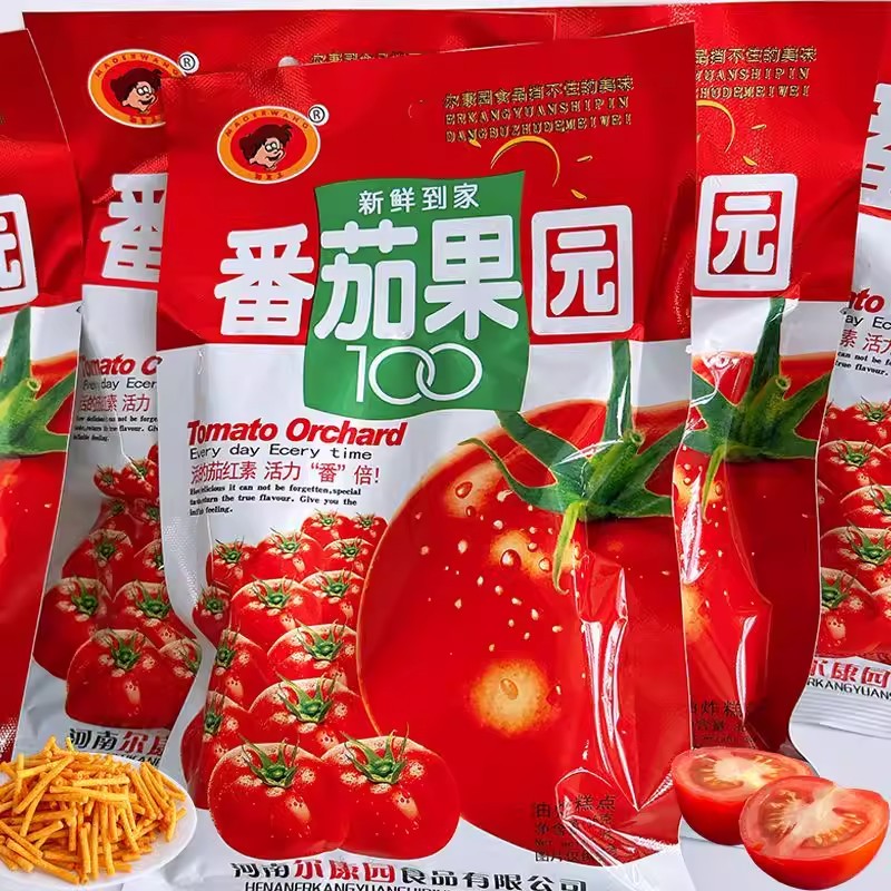 番茄果园薯条膨化儿时童年校园宿舍办公小卖部网红零食宿舍小吃