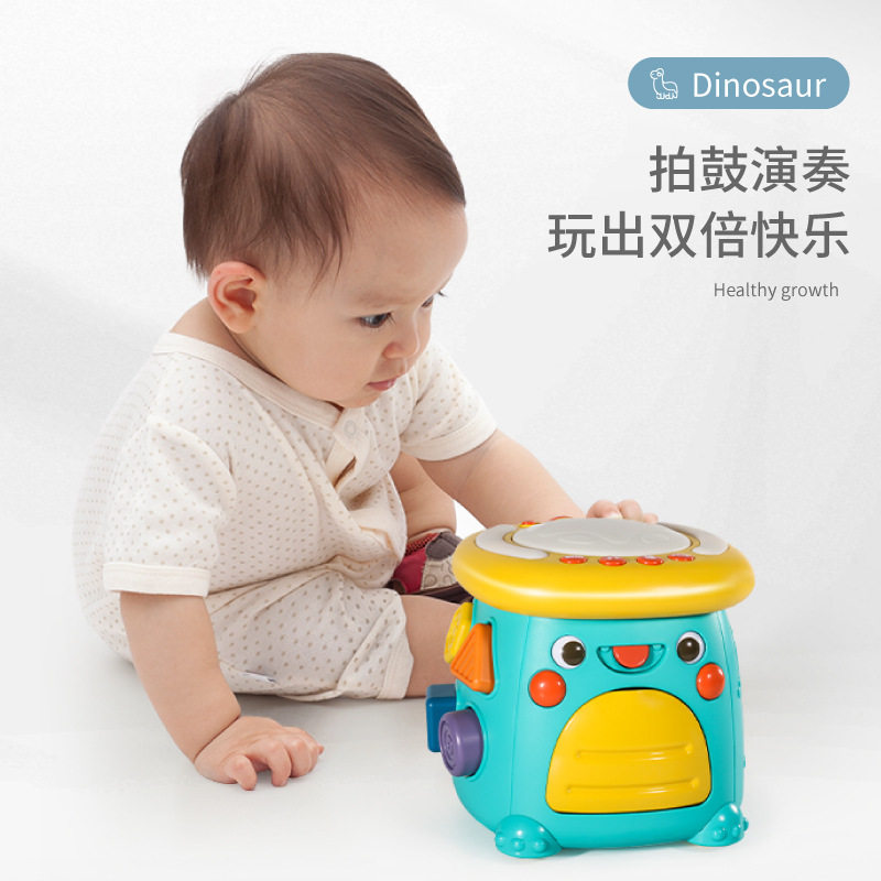 恐龙投影声光婴幼儿智能手拍鼓