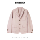 呼呼huhoo 簡約輕商務(wù)通勤百搭文藝 匹馬棉亞麻休閑西裝