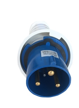 工业插头043 防水插头 IP67 3P125A 220V防尘防雨蓝色插头