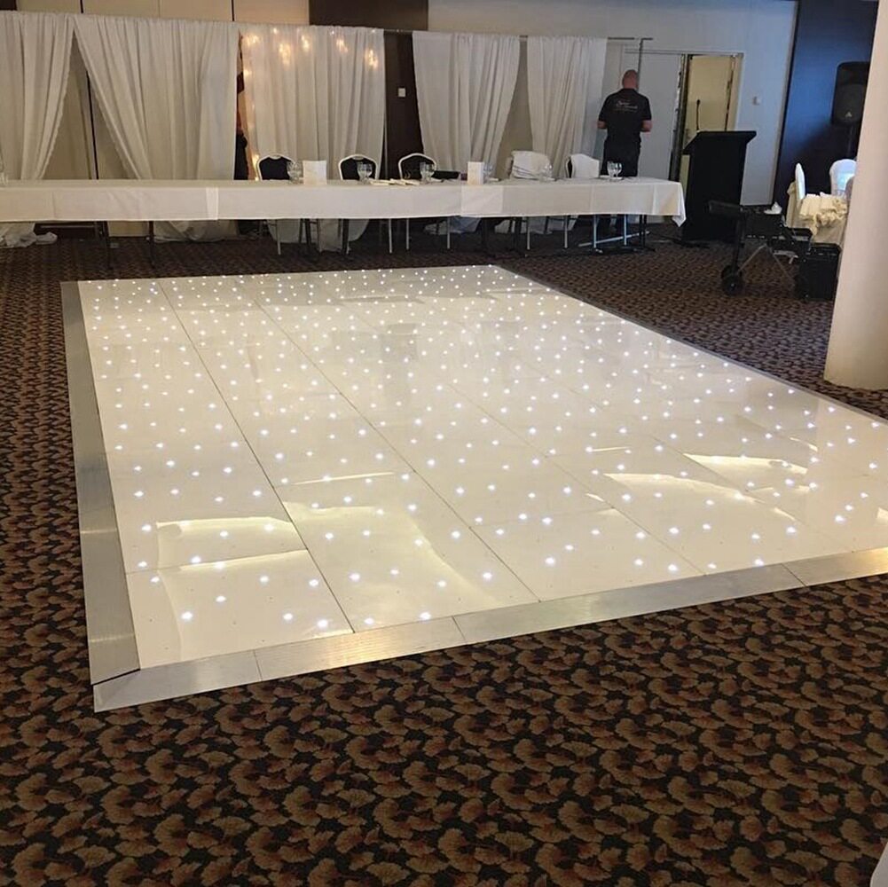 20x20ft婚礼亚克力白色地板 Star light Dance Floor星空地砖