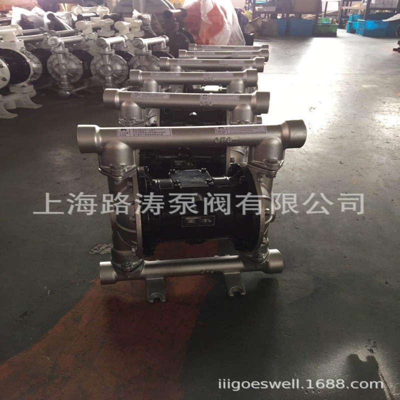 供应QBY3-80PF不锈钢304F46膜膜隔膜泵QBY3-100PF气动隔膜泵