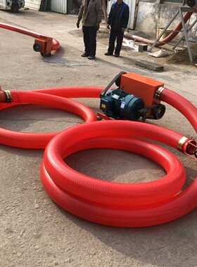 新款大型双管吸粮机家用软管车载小麦玉米收谷机中驱全密封抽沙机