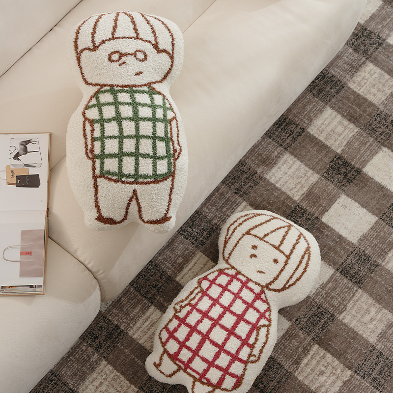 高档压床娃娃情侣抱枕摆件