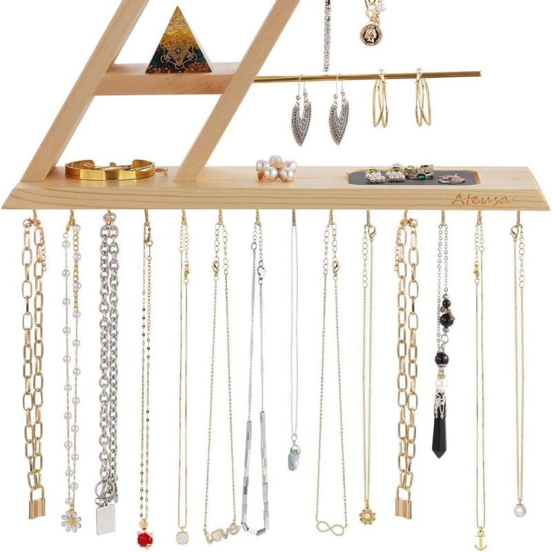 木质首饰架 梳妆台饰品珠宝整理架商品柜台悬浮式卧室首饰展示架