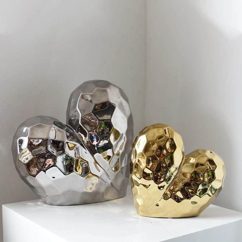 爱心摆件客厅意式极简轻奢高级感艺术家居电视柜酒柜美容院装饰品,家居饰品,装饰摆件,淘宝优惠券,粉丝福利购,淘宝优惠卷