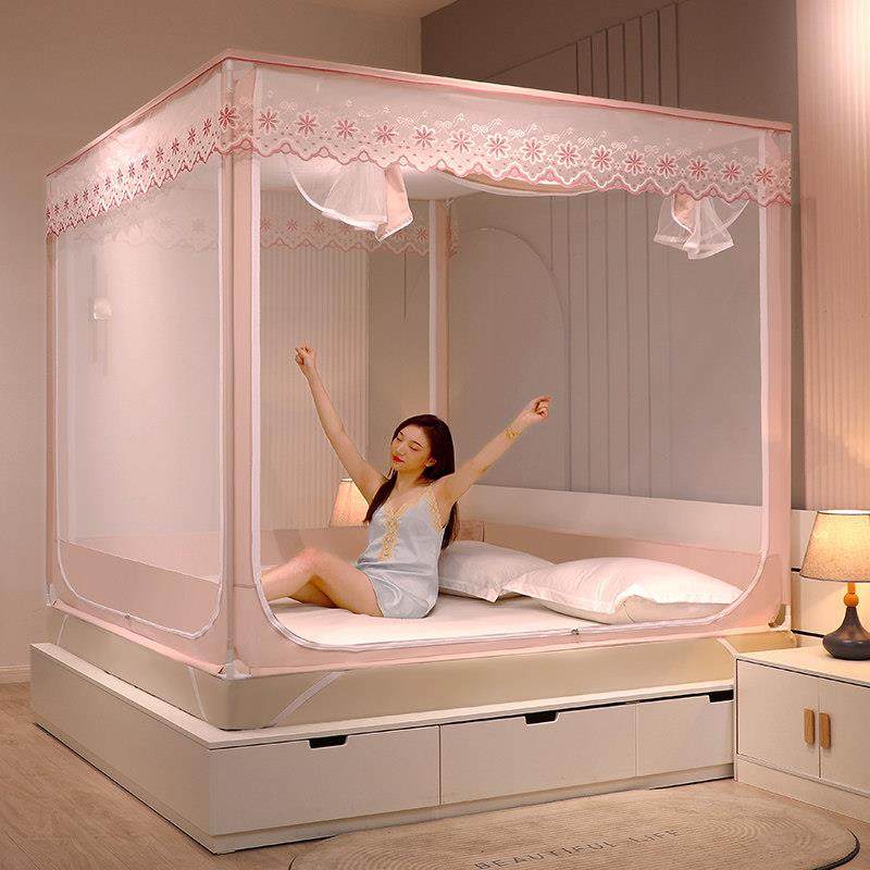 2024新款蚊帐家用卧室防摔儿童全底婴儿防掉床蒙古包加厚加密文帐,床上用品,蚊帐,淘宝优惠券,粉丝福利购,淘宝优惠卷