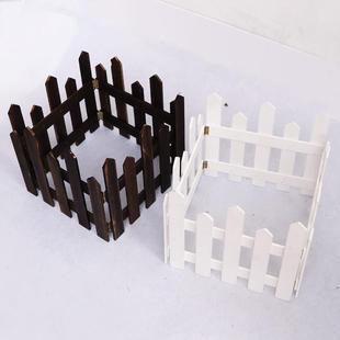 圣诞节装饰用品圣诞树栅栏围栏木质木头围栏白色商场酒店场景布置