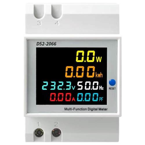 导轨高精度智能电表3P电度表功率数显电压电流频率因数表D52-2066