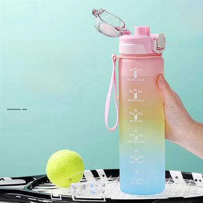 2023新款大容量1500ml水杯子学生渐变色水壶运动健身太空杯男女士