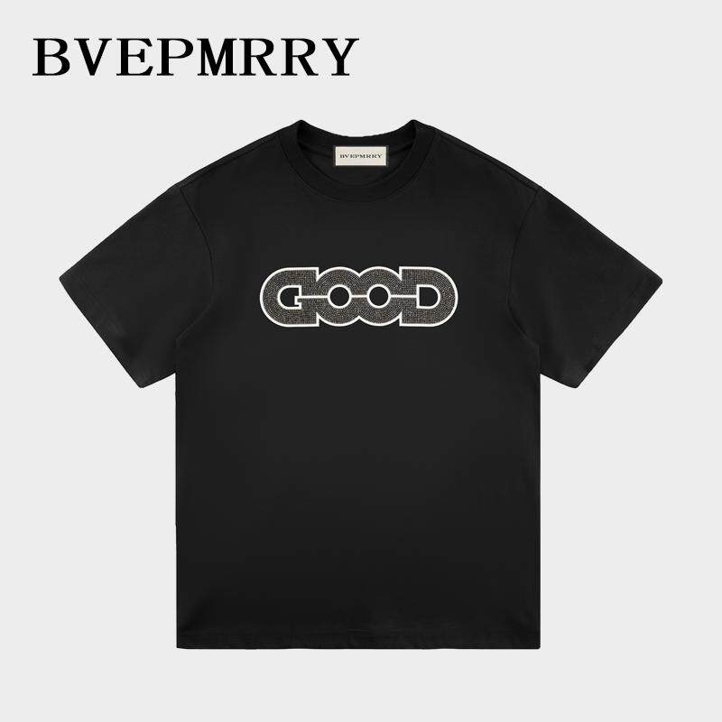 BVEPMRRY简约潮牌字母ins印花夏季短袖T恤男女宽松logo情侣休闲T