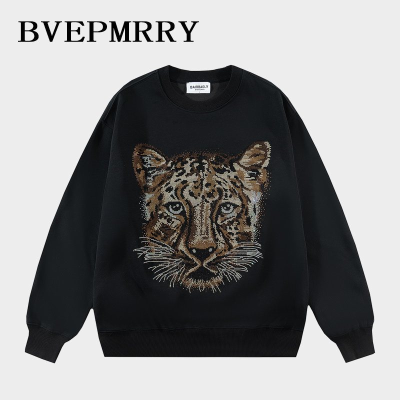 BVEPMRRY重工闪钻豹头卫衣