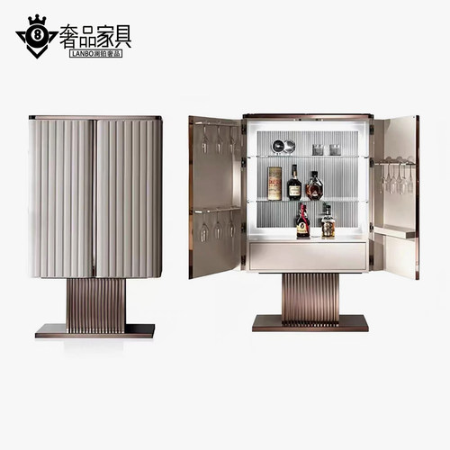 意式大理石酒柜高级感多层收纳柜