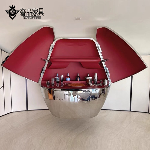 高级轻奢太空舱酒柜创意感收纳柜