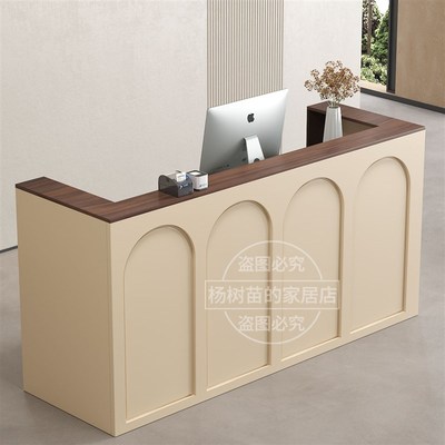 收银台服装店店铺小型吧s台中古风咖啡厅前台接待柜台美容院前台
