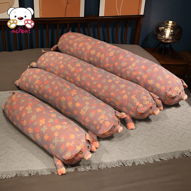 三层纱猪猪抱枕玩偶女生睡觉专用孕妇夹腿可拆洗大U号毛绒玩具娃