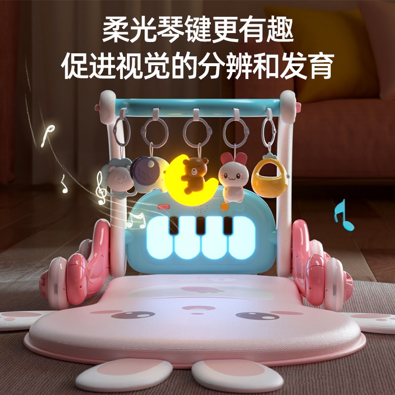 婴儿脚踏钢琴健身架0到3个月1岁6哄娃神器12新生T幼儿满月宝宝玩