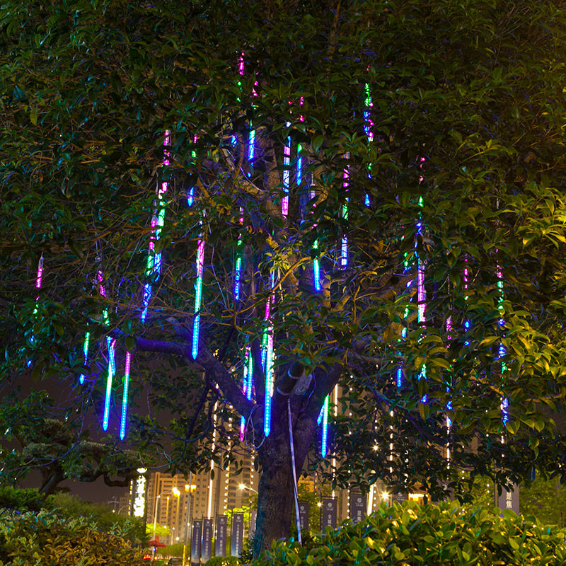 流星雨LEcD灯条彩灯闪灯灯串户外景观夜市亮化装饰树灯树灯景观灯