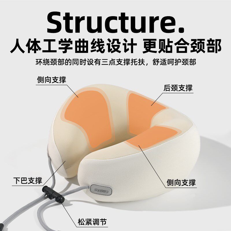 u型枕旅行枕飞机护颈枕便携w颈椎脖子靠枕记忆棉高铁坐车睡觉头枕