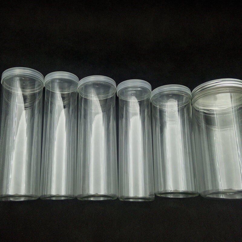 文具彩色铅笔收纳桶圆柱形装v笔笔芯透明塑料瓶带盖子子中性铅笔