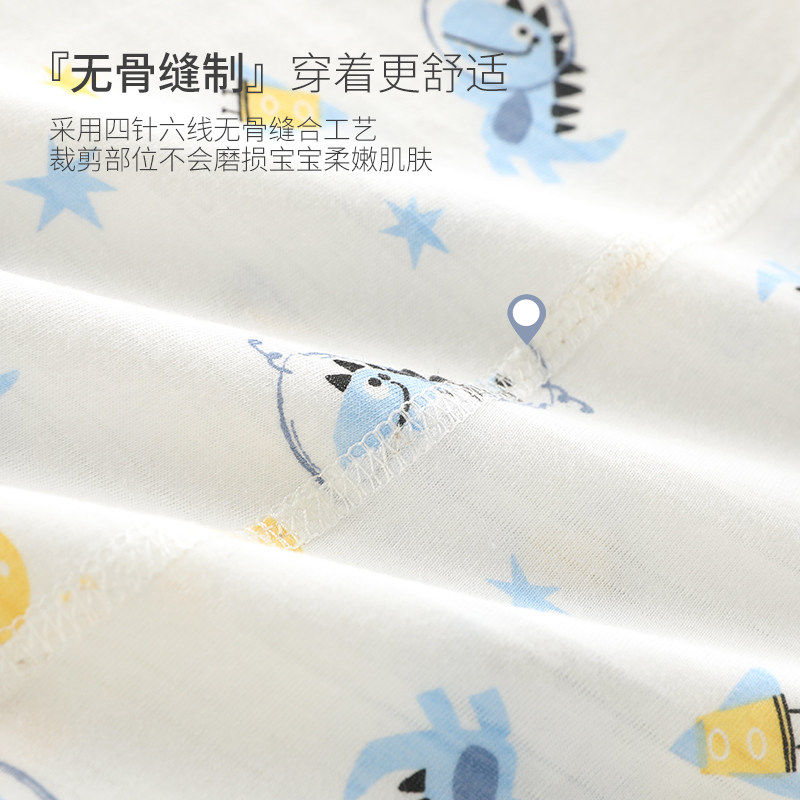 婴儿睡袍薄款f纯棉儿童男童女童睡裙家居服新生儿防踢夏季宝宝浴