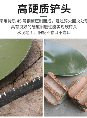 6411厂205工兵铲子锹碳钢木柄小锹H多功能露营户外铁锹车用钓鱼铲