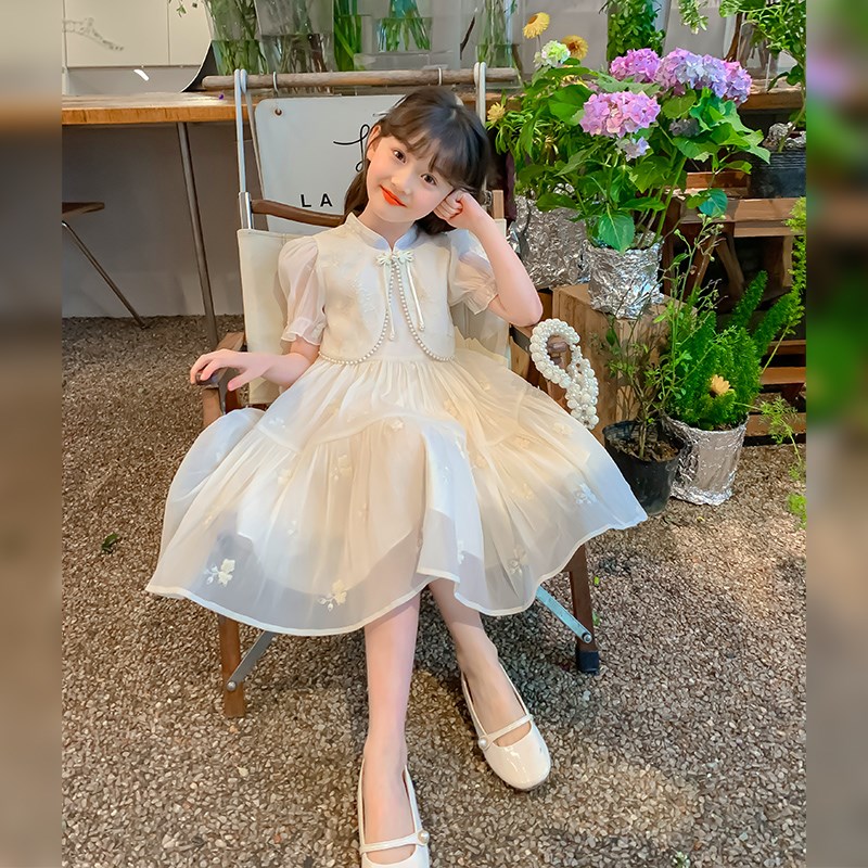 女童连衣裙夏装h2024新款儿童新中式裙子夏季小女孩洋气公主裙夏